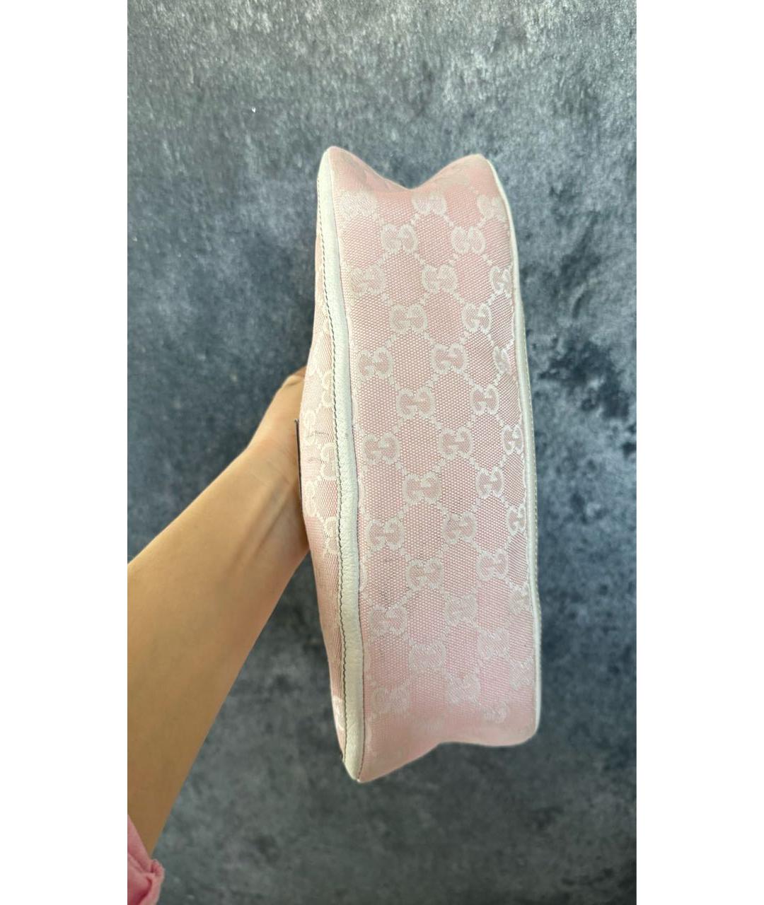 GUCCI Розовая кожаная сумка с короткими ручками, фото 6