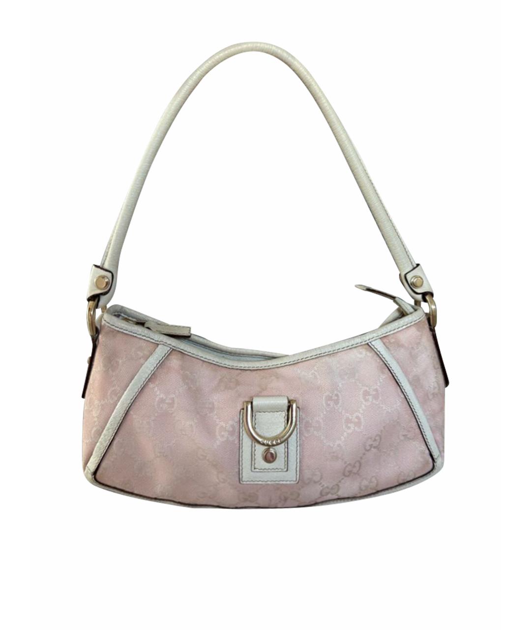GUCCI Розовая кожаная сумка с короткими ручками, фото 1
