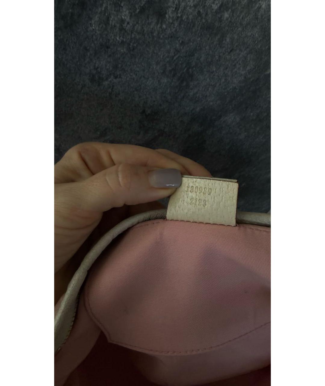 GUCCI Розовая кожаная сумка с короткими ручками, фото 8