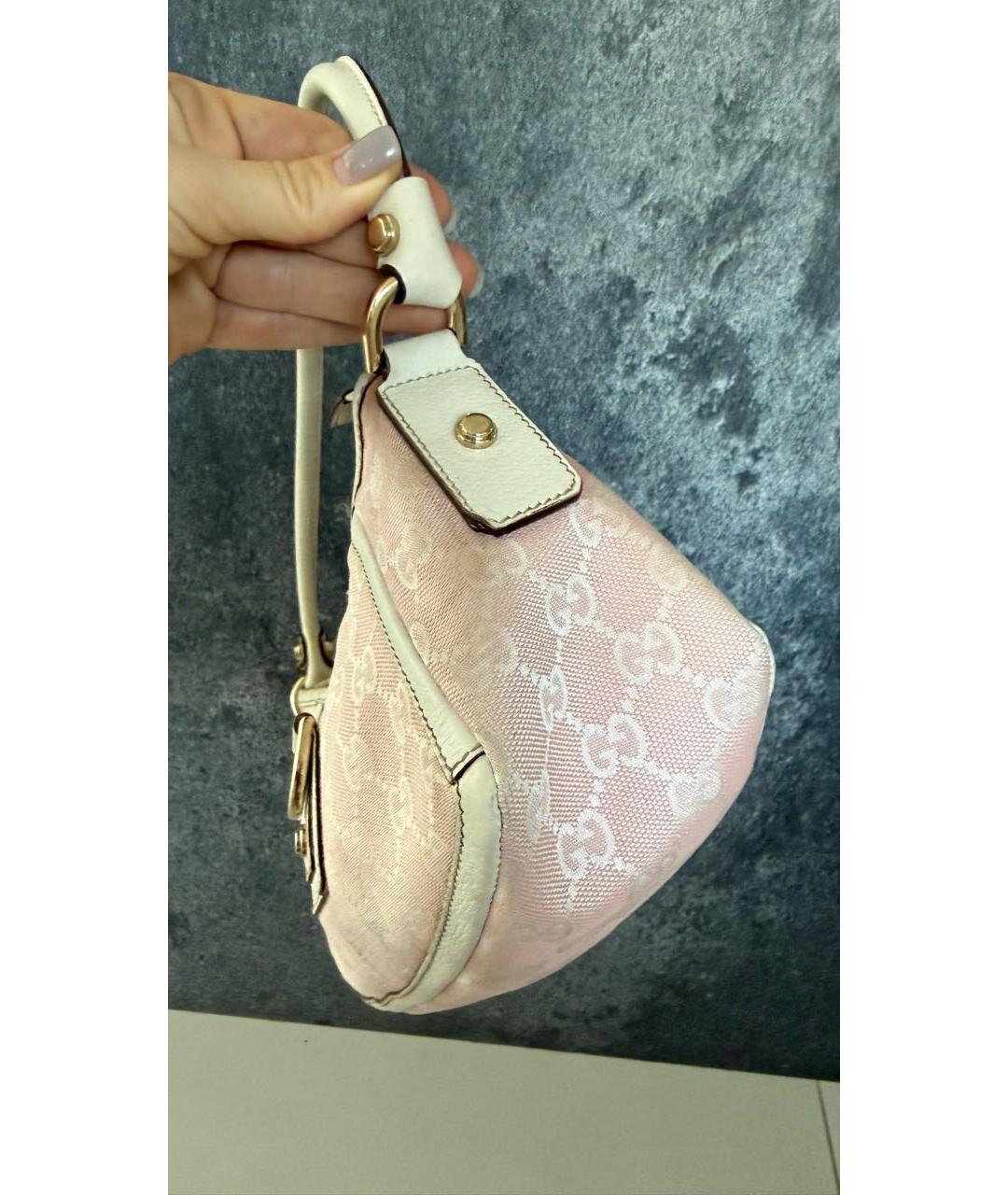 GUCCI Розовая кожаная сумка с короткими ручками, фото 5