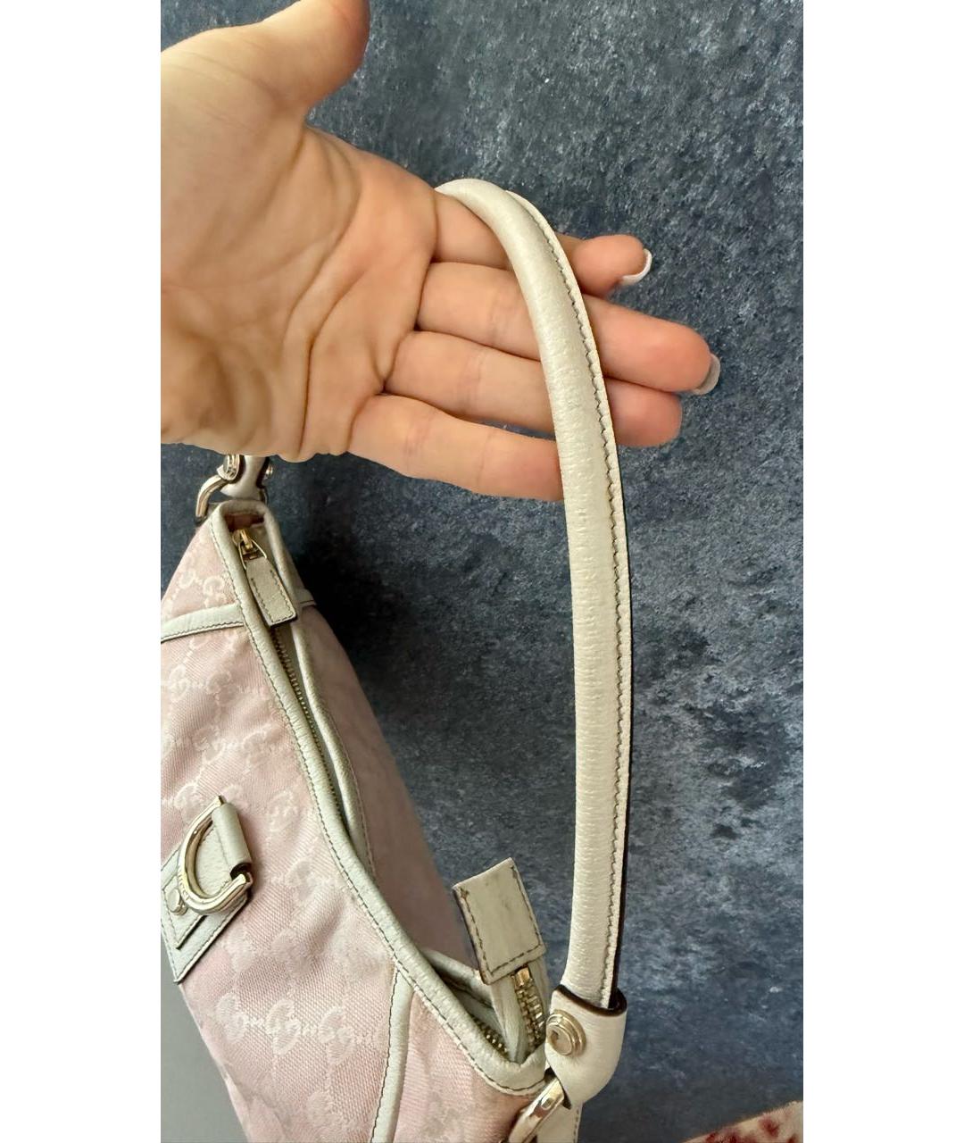 GUCCI Розовая кожаная сумка с короткими ручками, фото 7