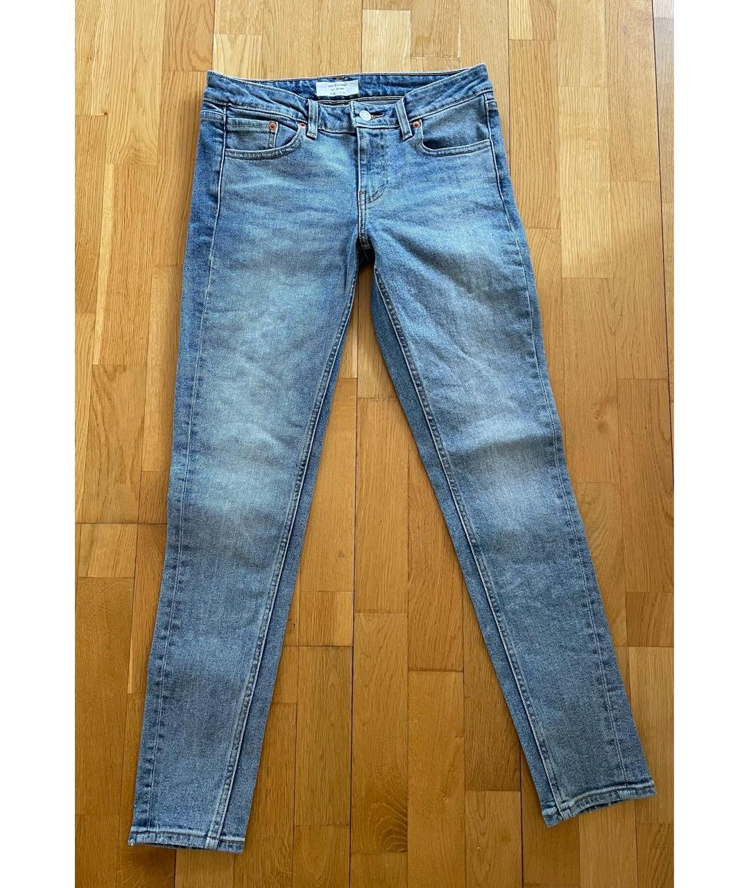LEVI'S Голубые хлопковые джинсы слим, фото 8
