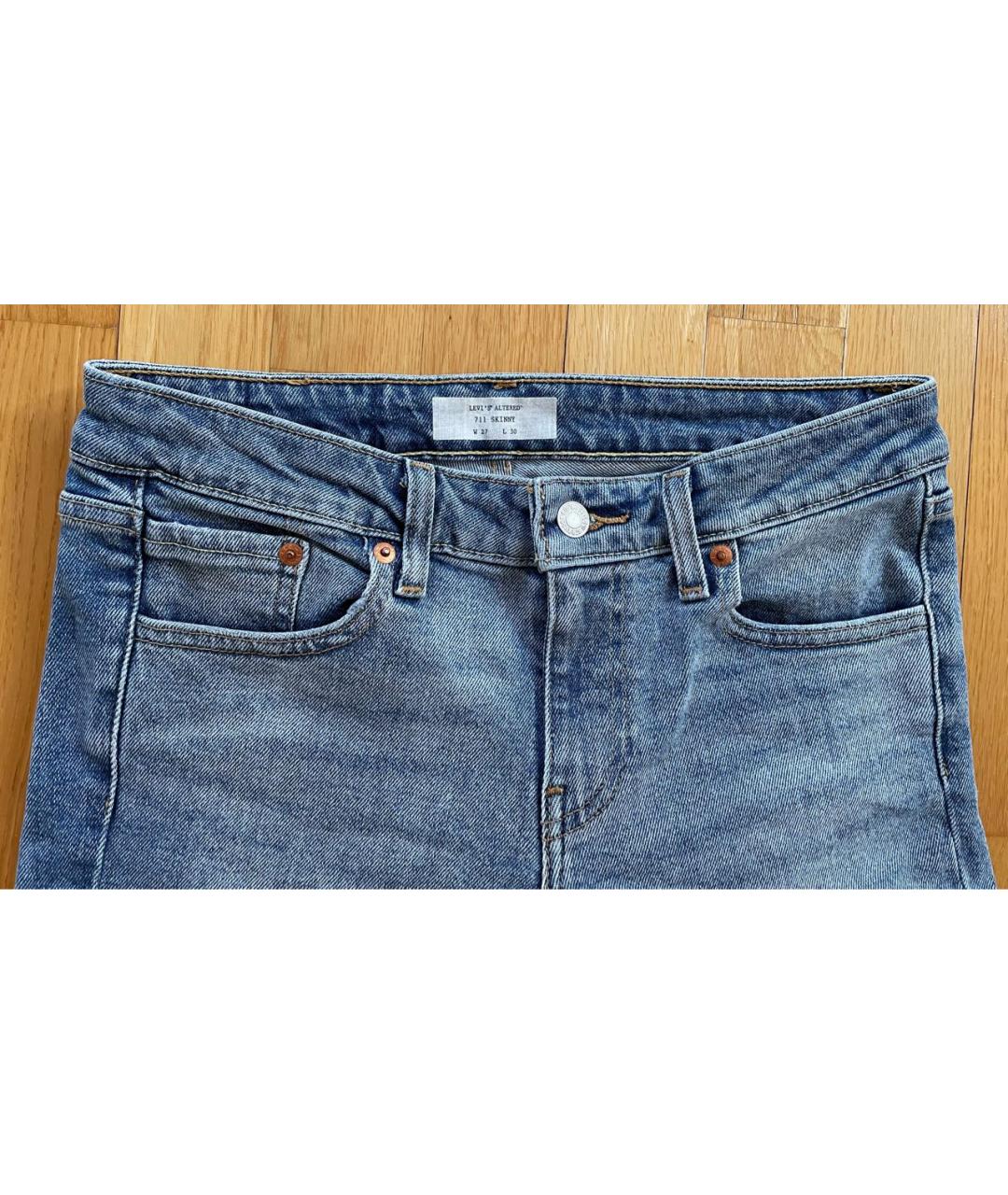 LEVI'S Голубые хлопковые джинсы слим, фото 3