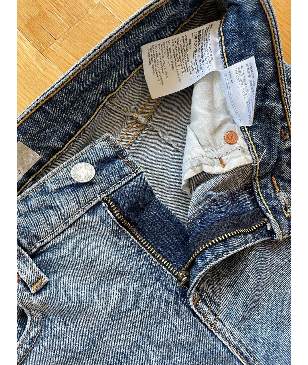 LEVI'S Голубые хлопковые джинсы слим, фото 6