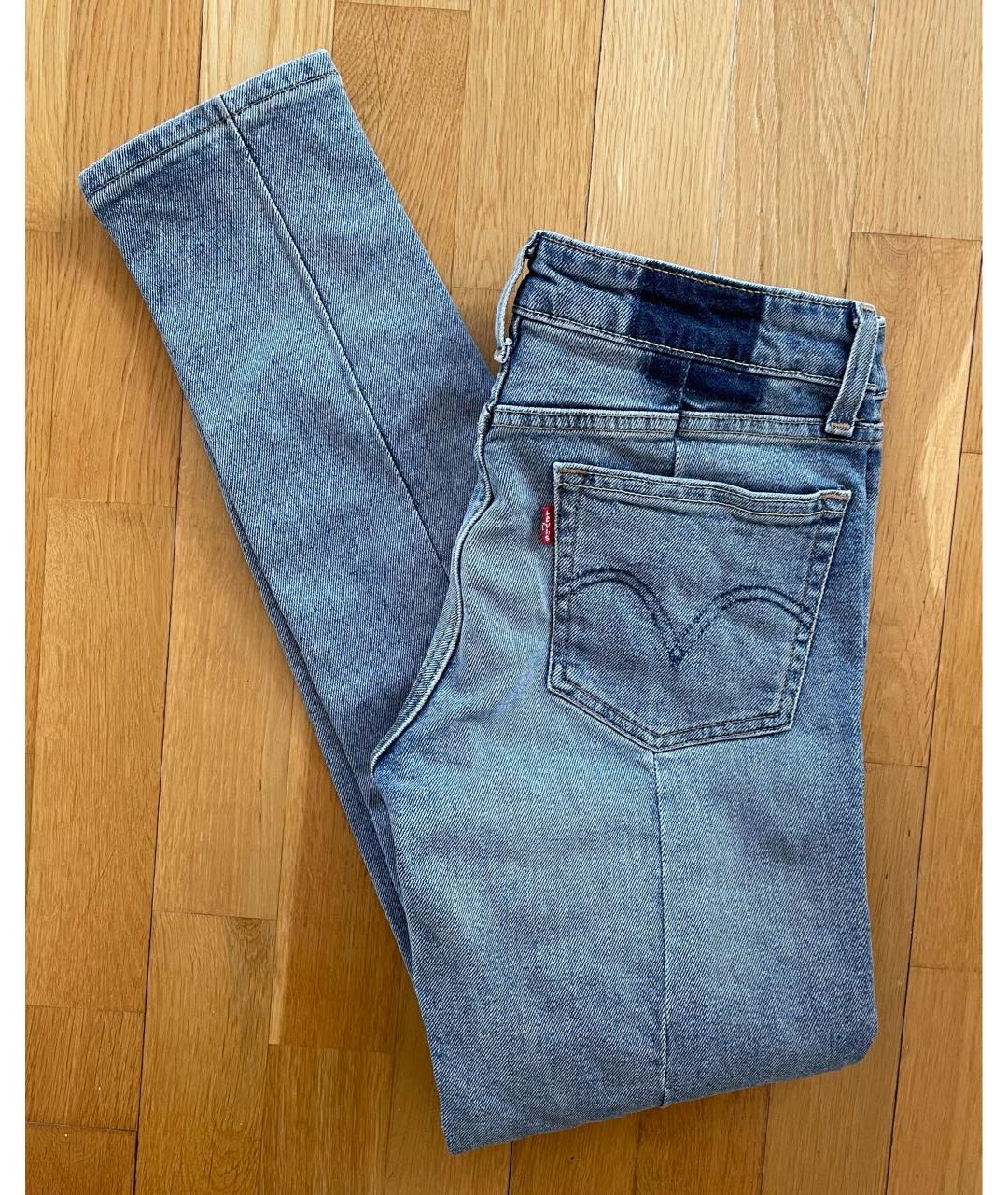 LEVI'S Голубые хлопковые джинсы слим, фото 7