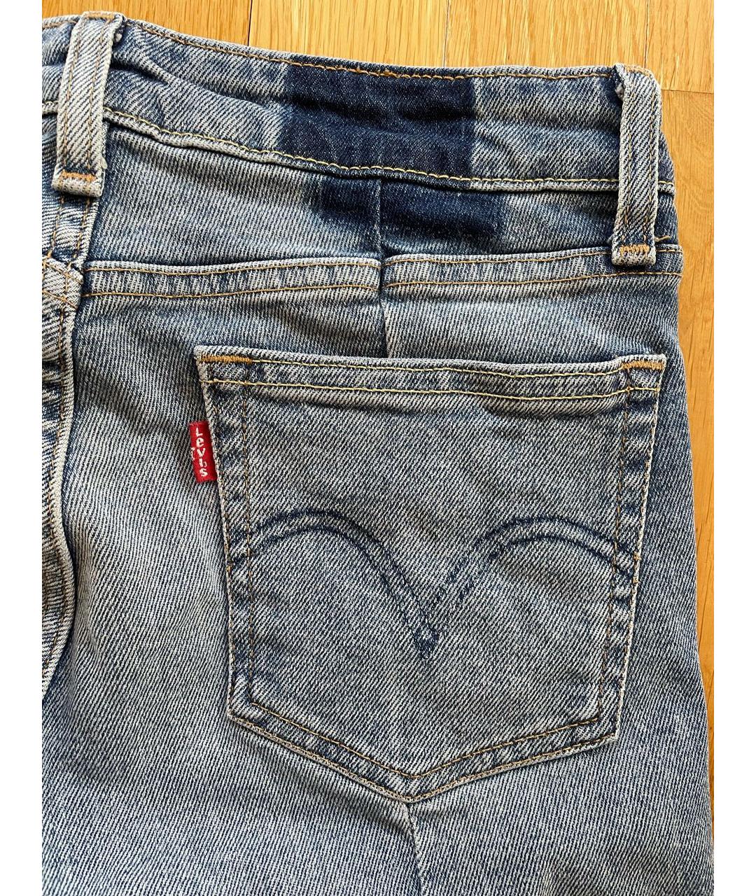 LEVI'S Голубые хлопковые джинсы слим, фото 5