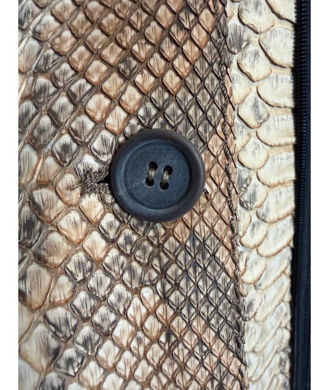 PRADA Бежевый тренч/плащ из экзотической кожи, фото 6