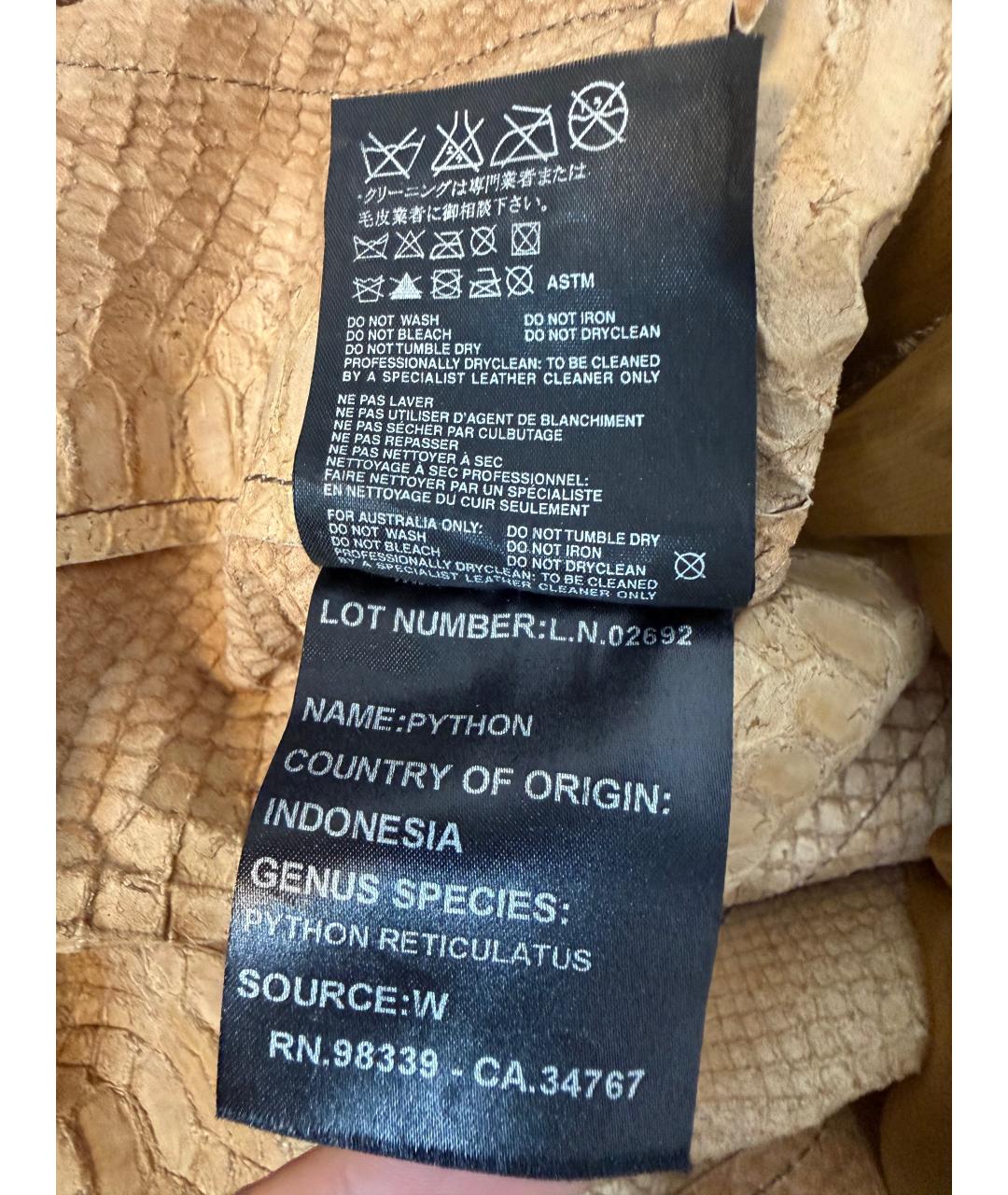 PRADA Бежевый тренч/плащ из экзотической кожи, фото 5