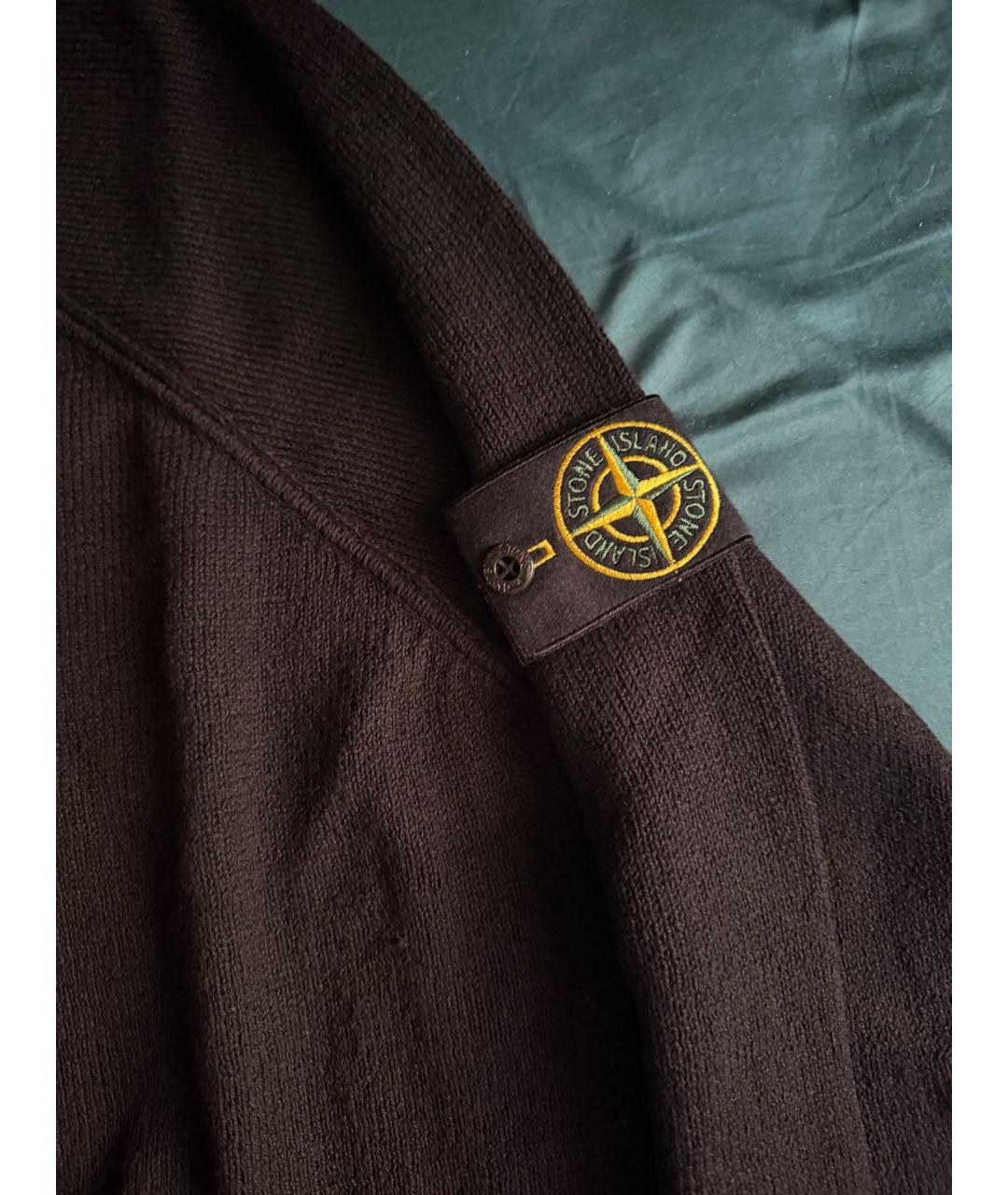 STONE ISLAND Черный хлопковый джемпер / свитер, фото 6