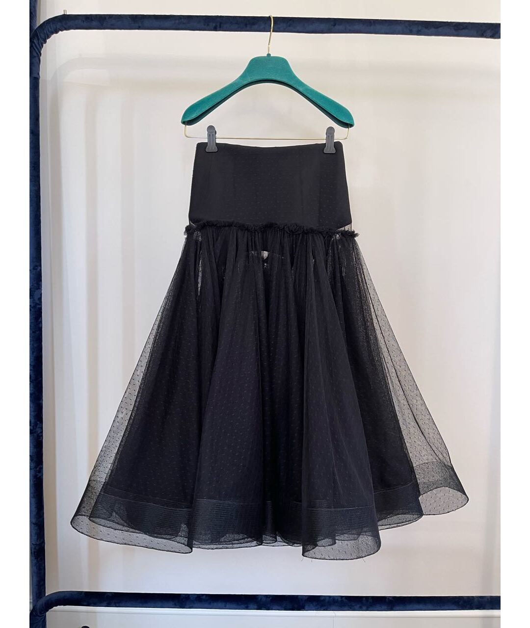 BOHEMIQUE Черная сетчатая юбка миди, фото 5