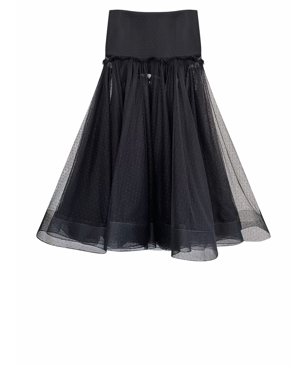 BOHEMIQUE Черная сетчатая юбка миди, фото 1