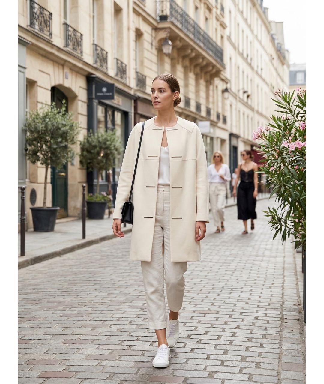 BALENCIAGA Бежевый полиэстеровый тренч/плащ, фото 5