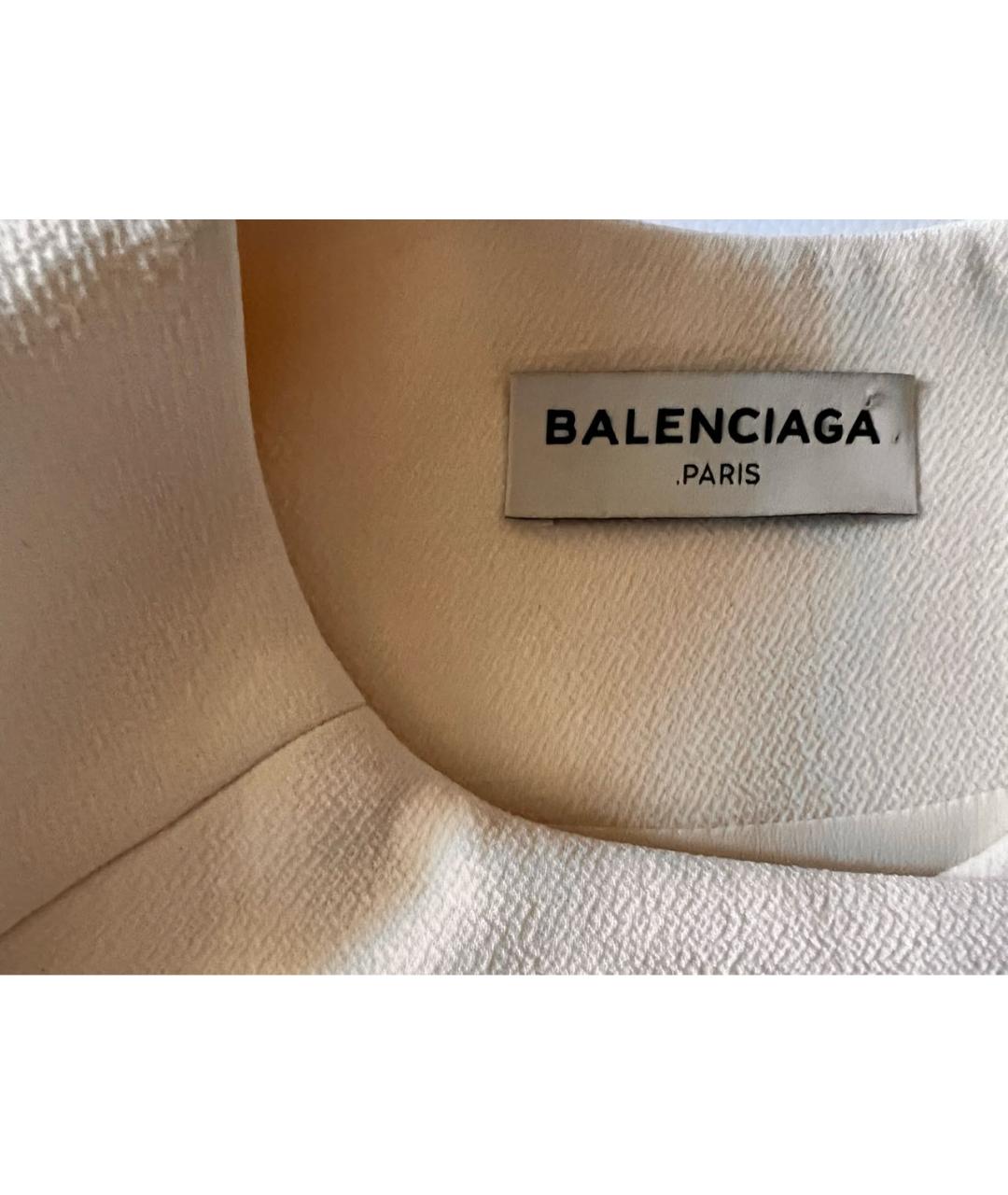 BALENCIAGA Бежевый полиэстеровый тренч/плащ, фото 3