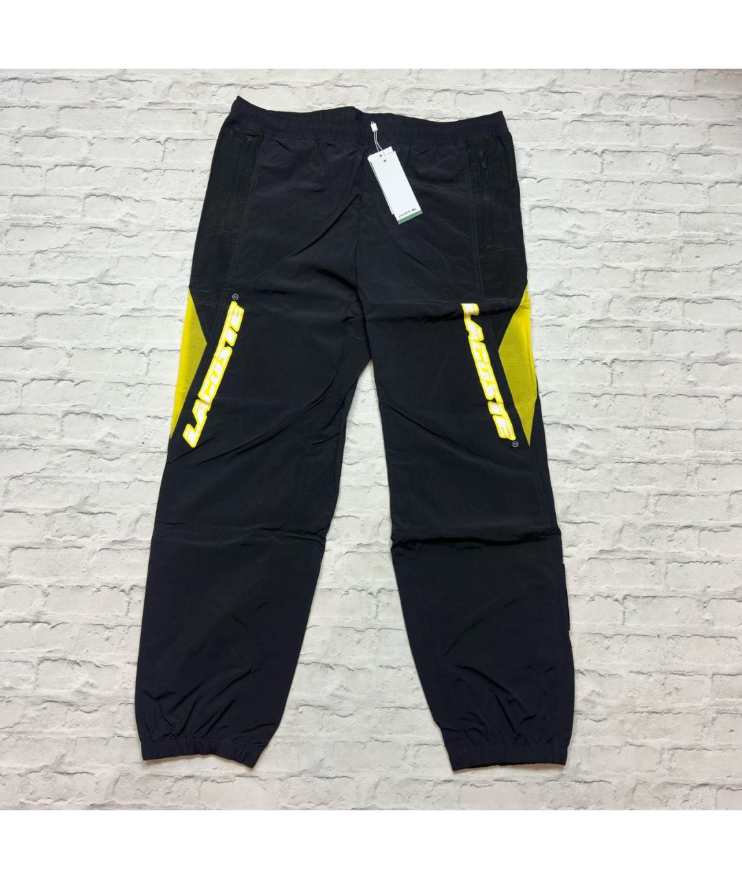 LACOSTE Черные полиамидовые повседневные брюки, фото 9