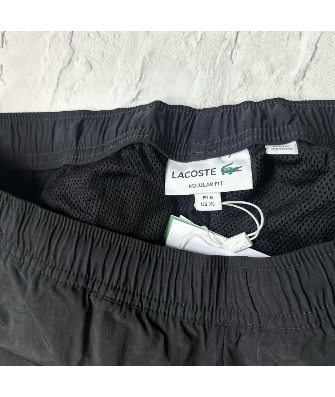 LACOSTE Черные полиамидовые повседневные брюки, фото 8