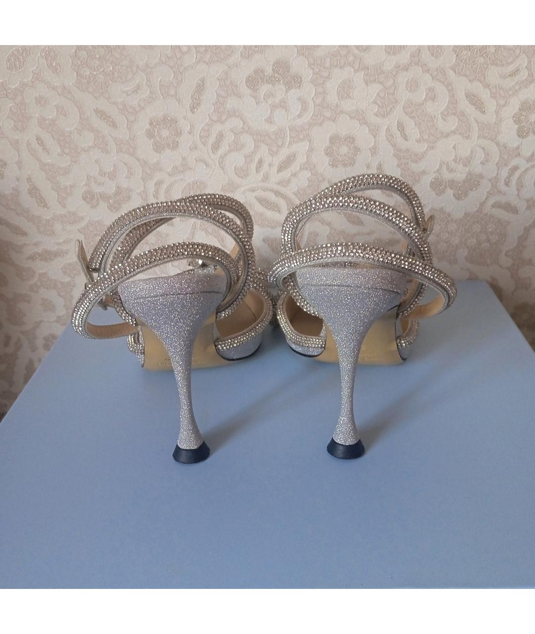 MACH&MACH Серебряные босоножки, фото 4