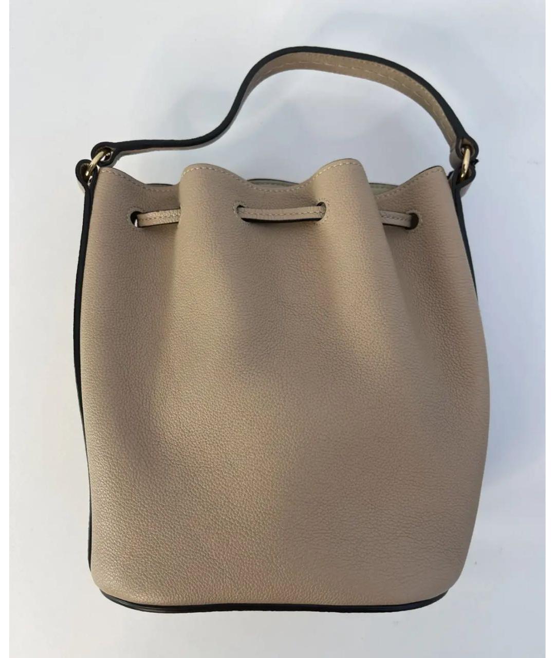 TOD'S Бежевая кожаная сумка через плечо, фото 3