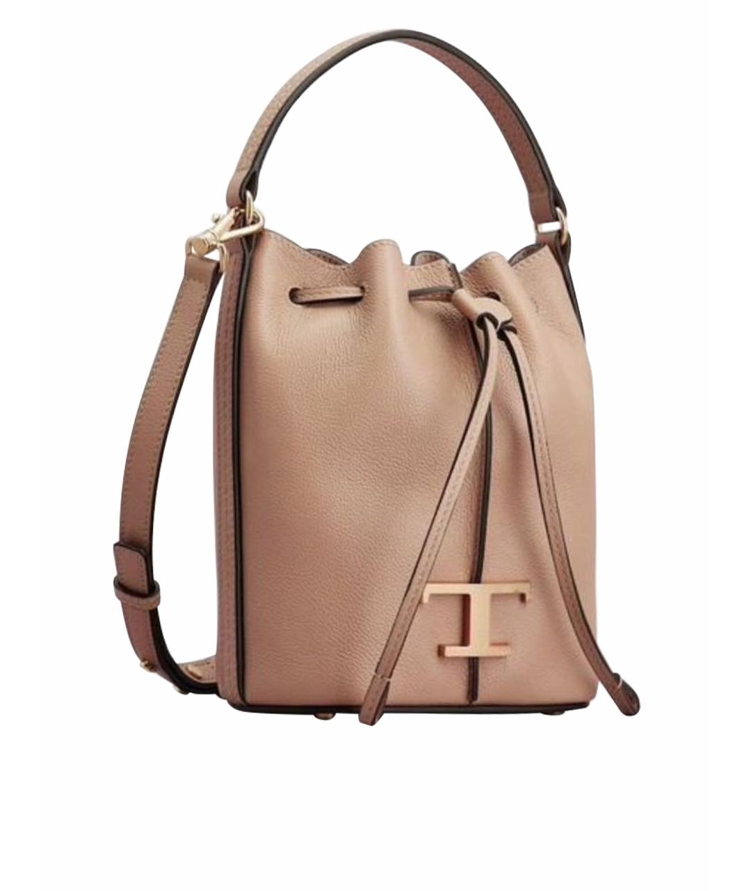 TOD'S Бежевая кожаная сумка через плечо, фото 1