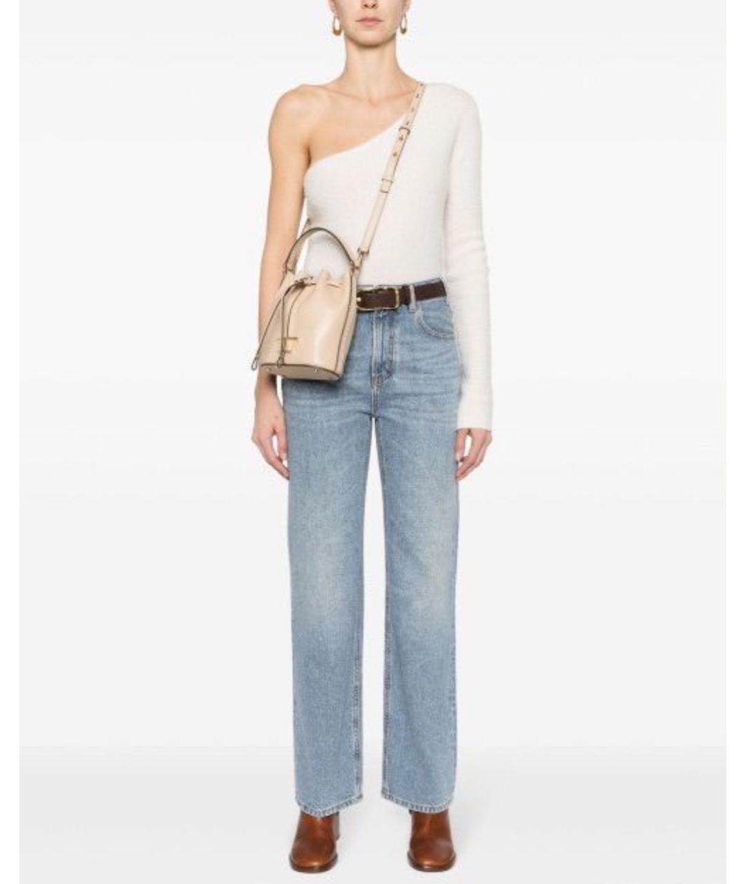 TOD'S Бежевая кожаная сумка через плечо, фото 8