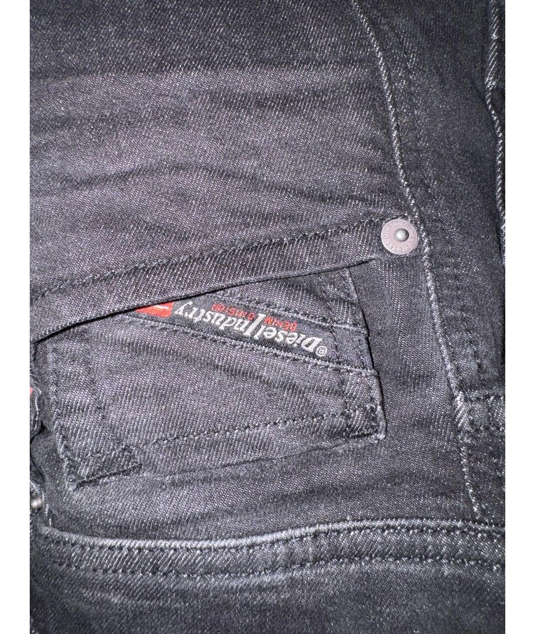 DIESEL Черные хлопковые прямые джинсы, фото 4