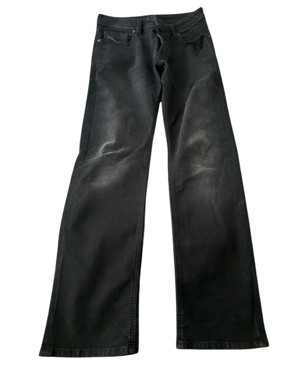 DIESEL Черные хлопковые прямые джинсы, фото 1