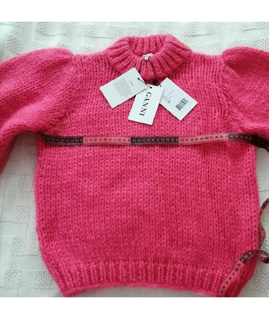 GANNI Коралловый шерстяной джемпер / свитер, фото 7