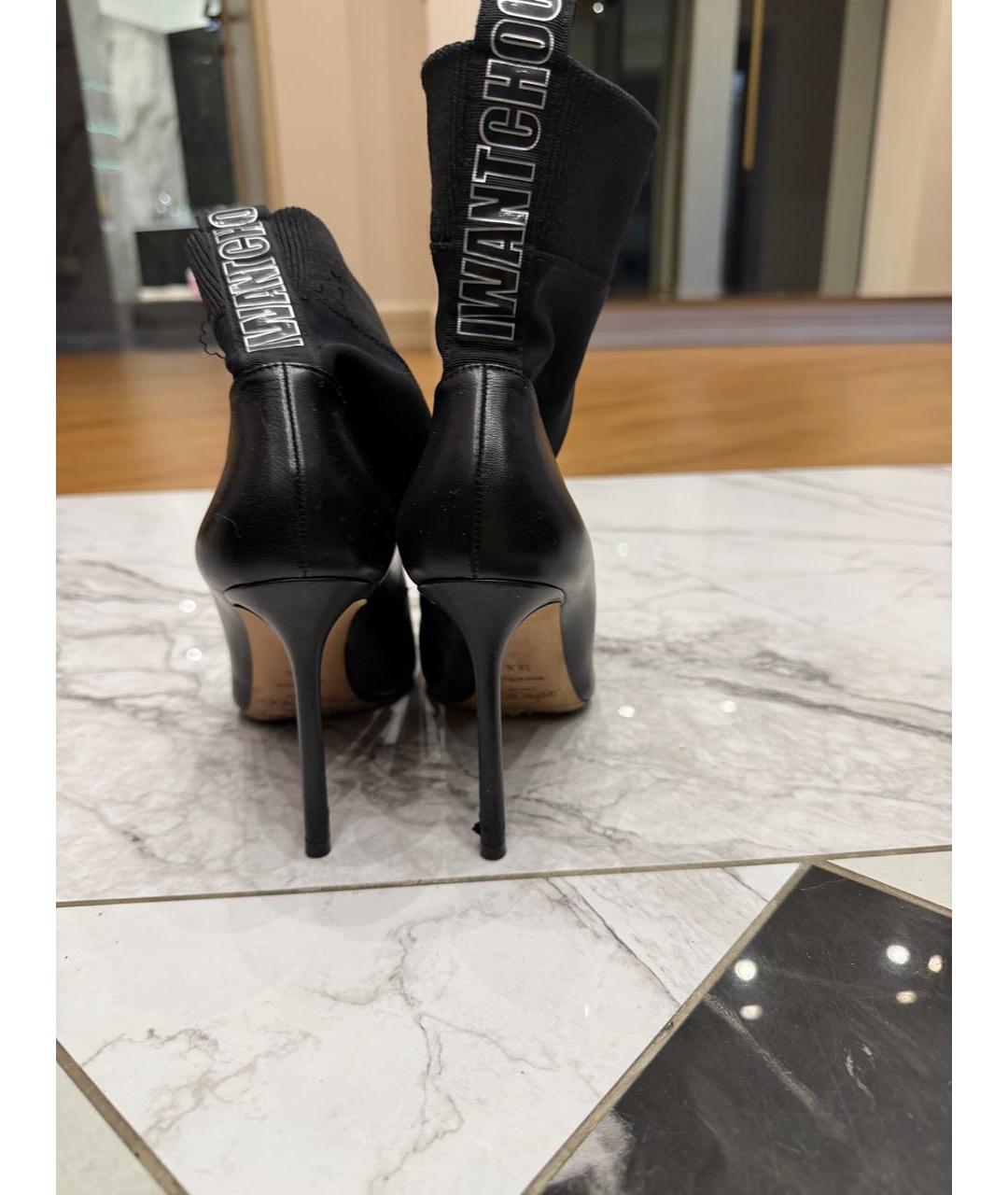 JIMMY CHOO Черные текстильные ботильоны, фото 4