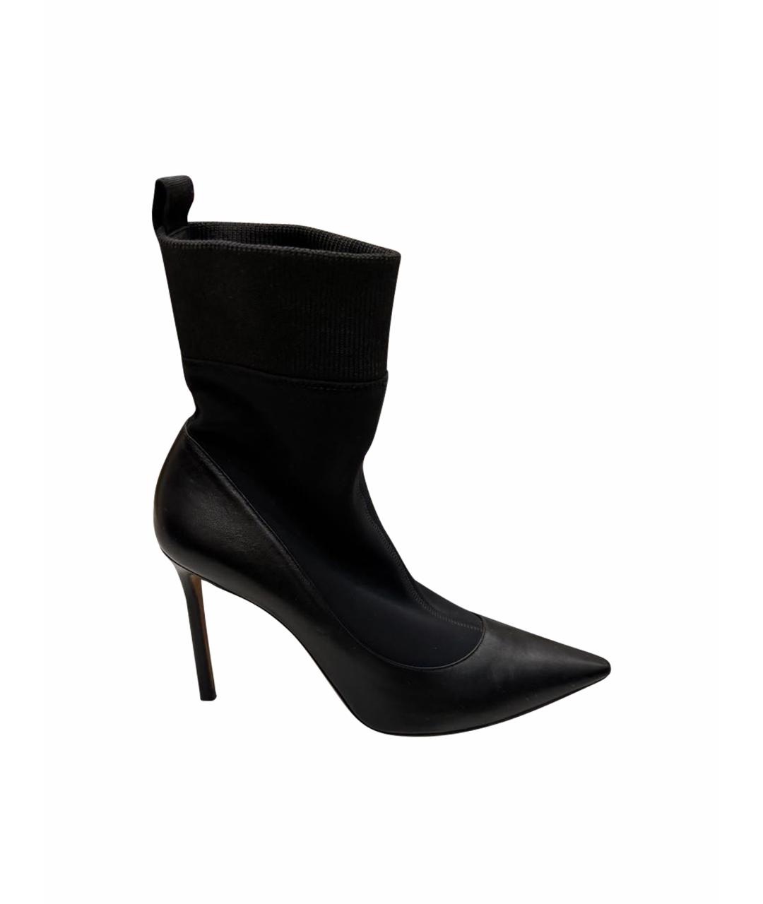 JIMMY CHOO Черные текстильные ботильоны, фото 1