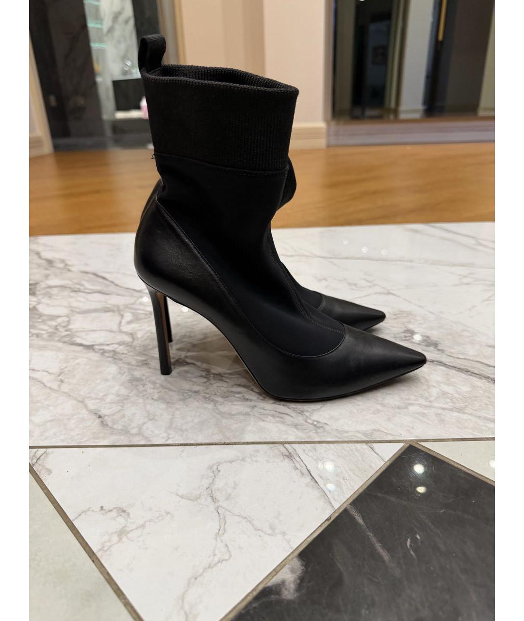 JIMMY CHOO Черные текстильные ботильоны, фото 5