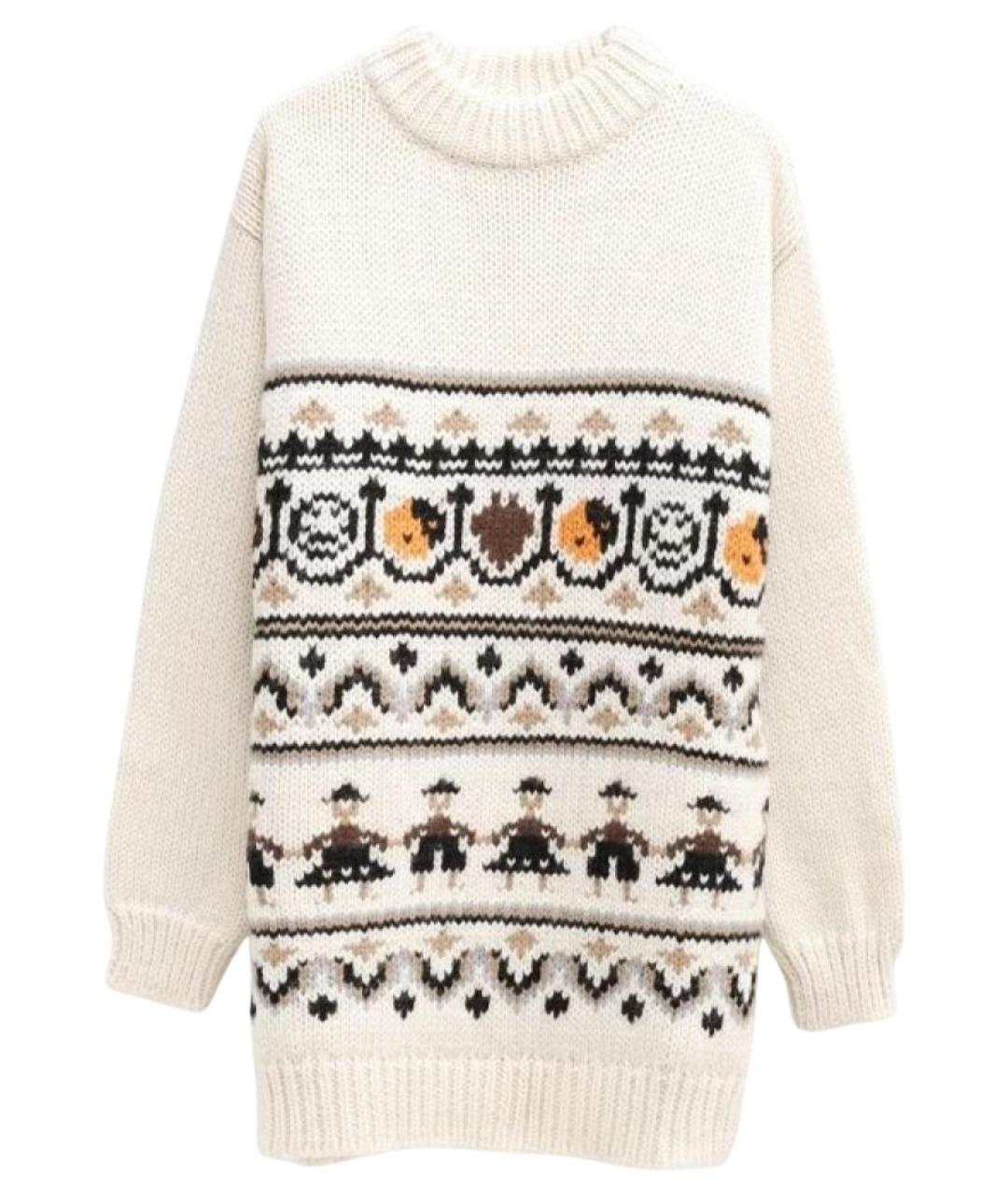 GANNI Белый шерстяной джемпер / свитер, фото 1