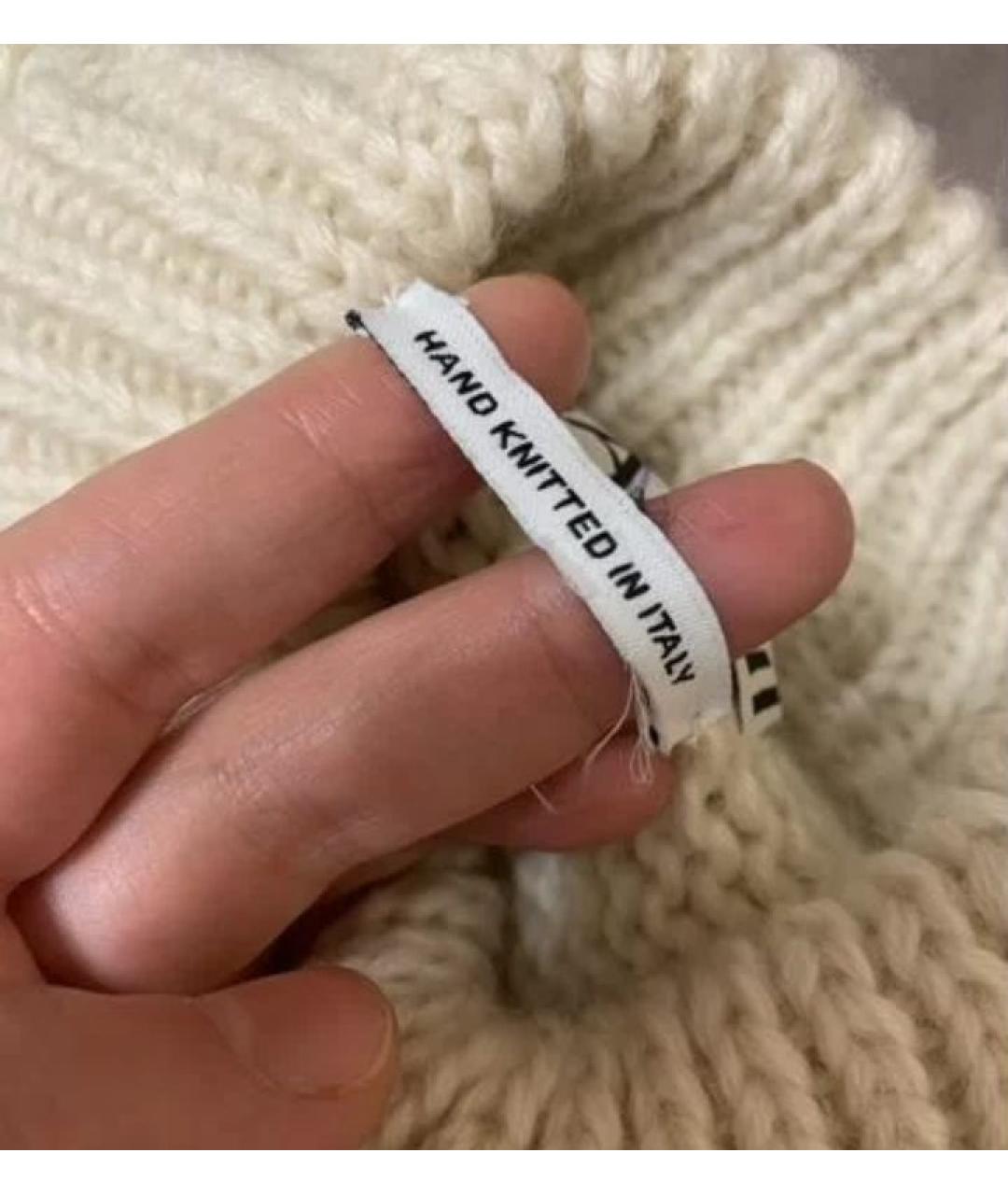 GANNI Белый шерстяной джемпер / свитер, фото 4