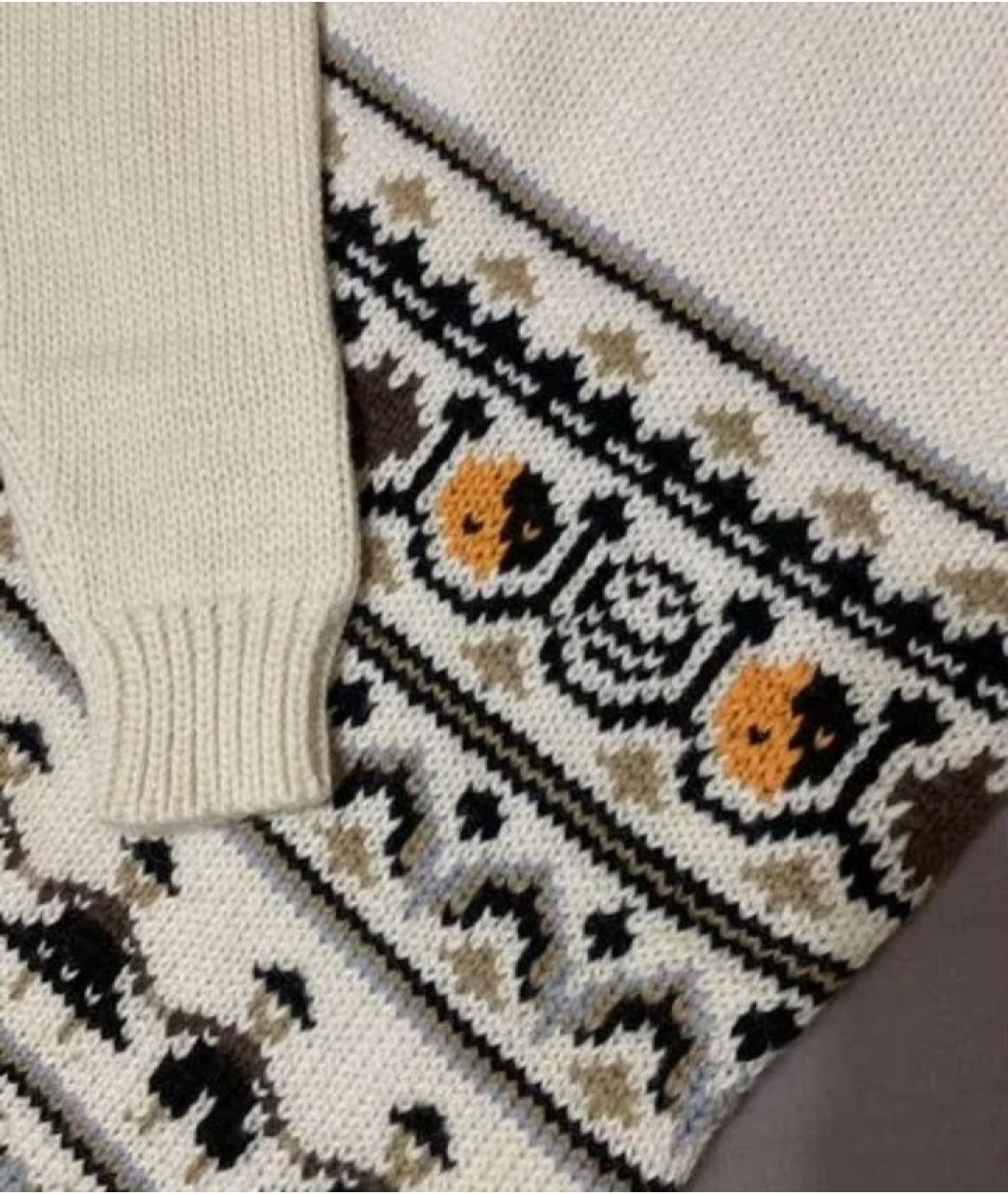 GANNI Белый шерстяной джемпер / свитер, фото 3