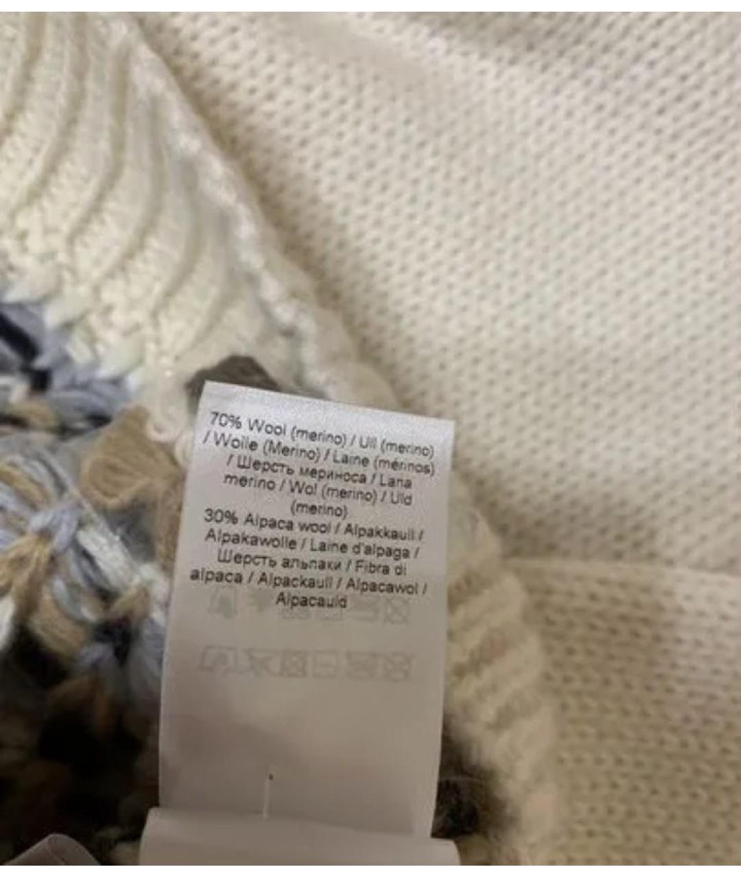 GANNI Белый шерстяной джемпер / свитер, фото 7