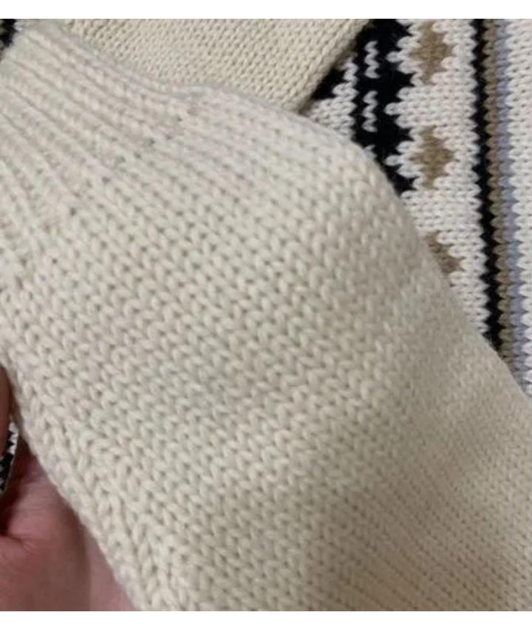 GANNI Белый шерстяной джемпер / свитер, фото 6