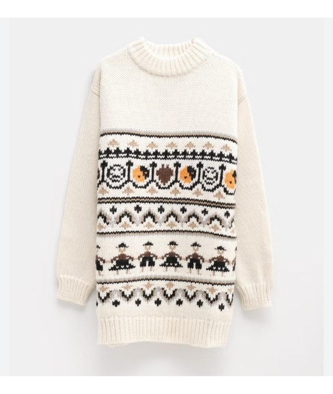 GANNI Белый шерстяной джемпер / свитер, фото 9