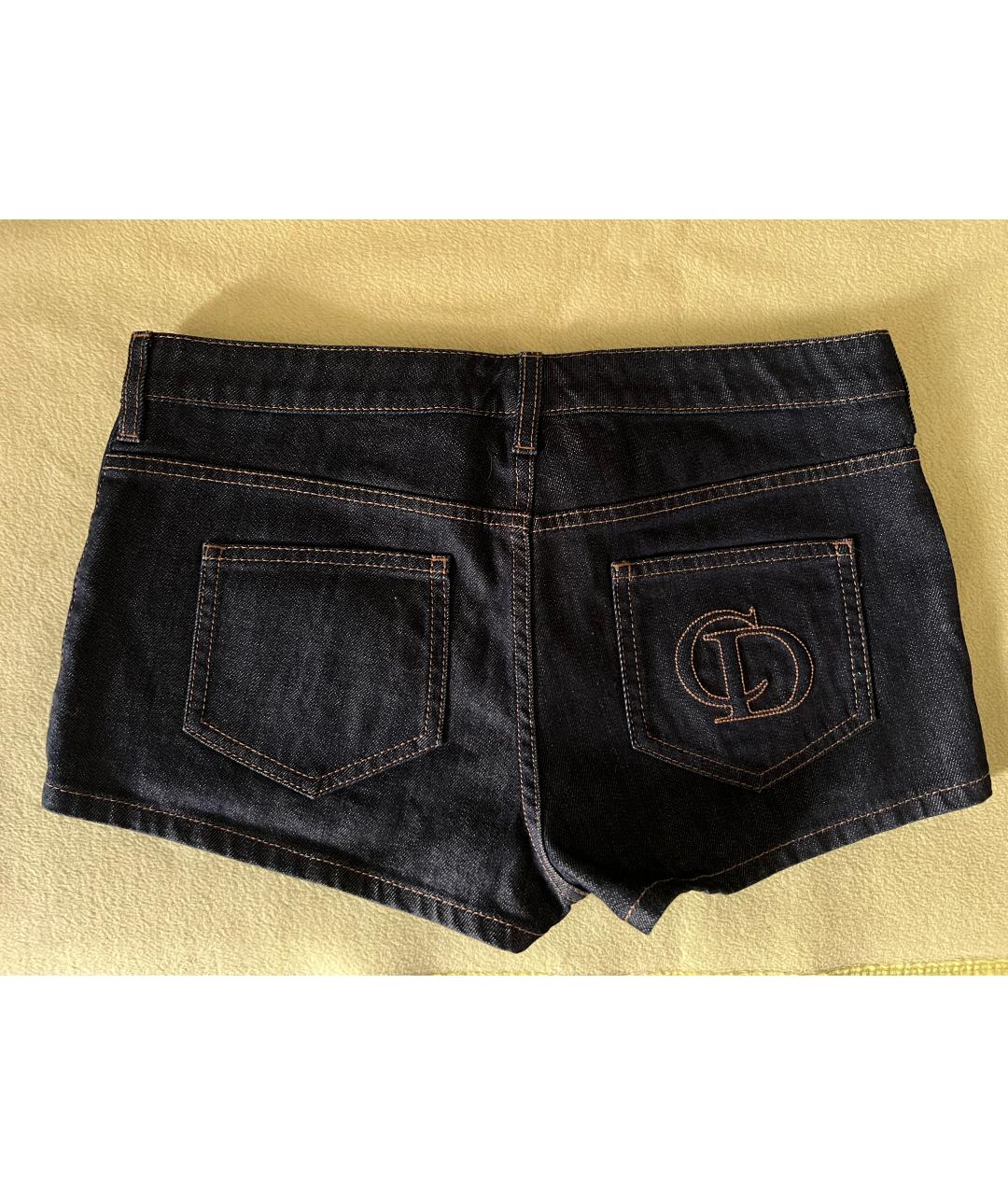 CHRISTIAN DIOR Темно-синие хлопковые шорты, фото 2