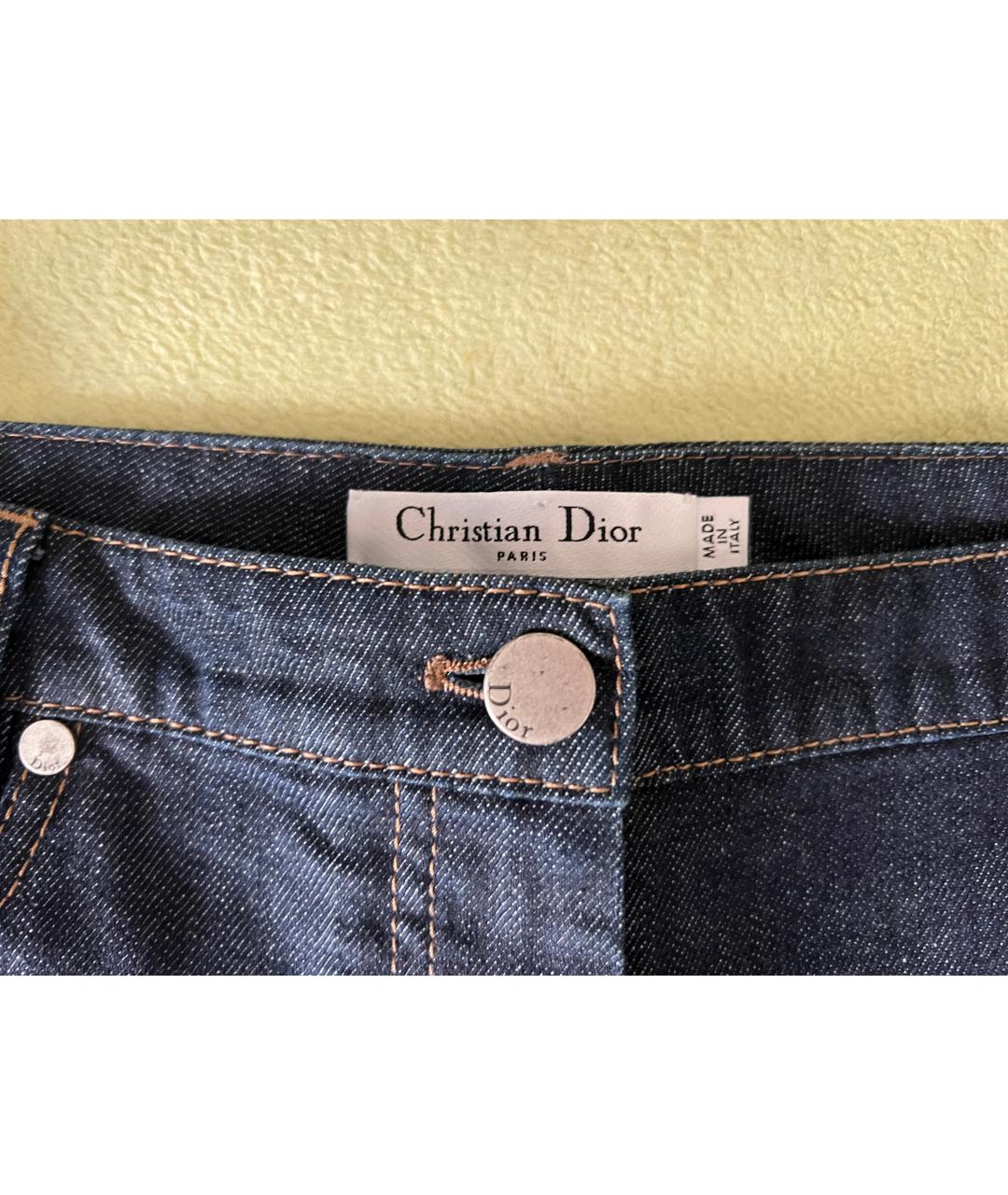 CHRISTIAN DIOR Темно-синие хлопковые шорты, фото 3