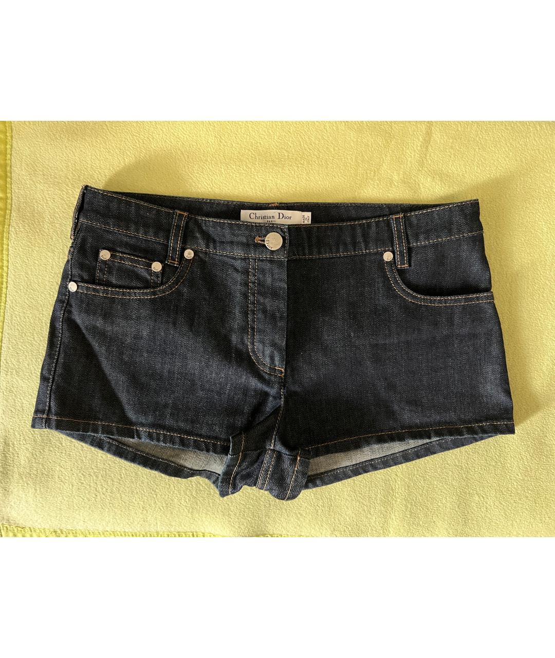 CHRISTIAN DIOR Темно-синие хлопковые шорты, фото 10