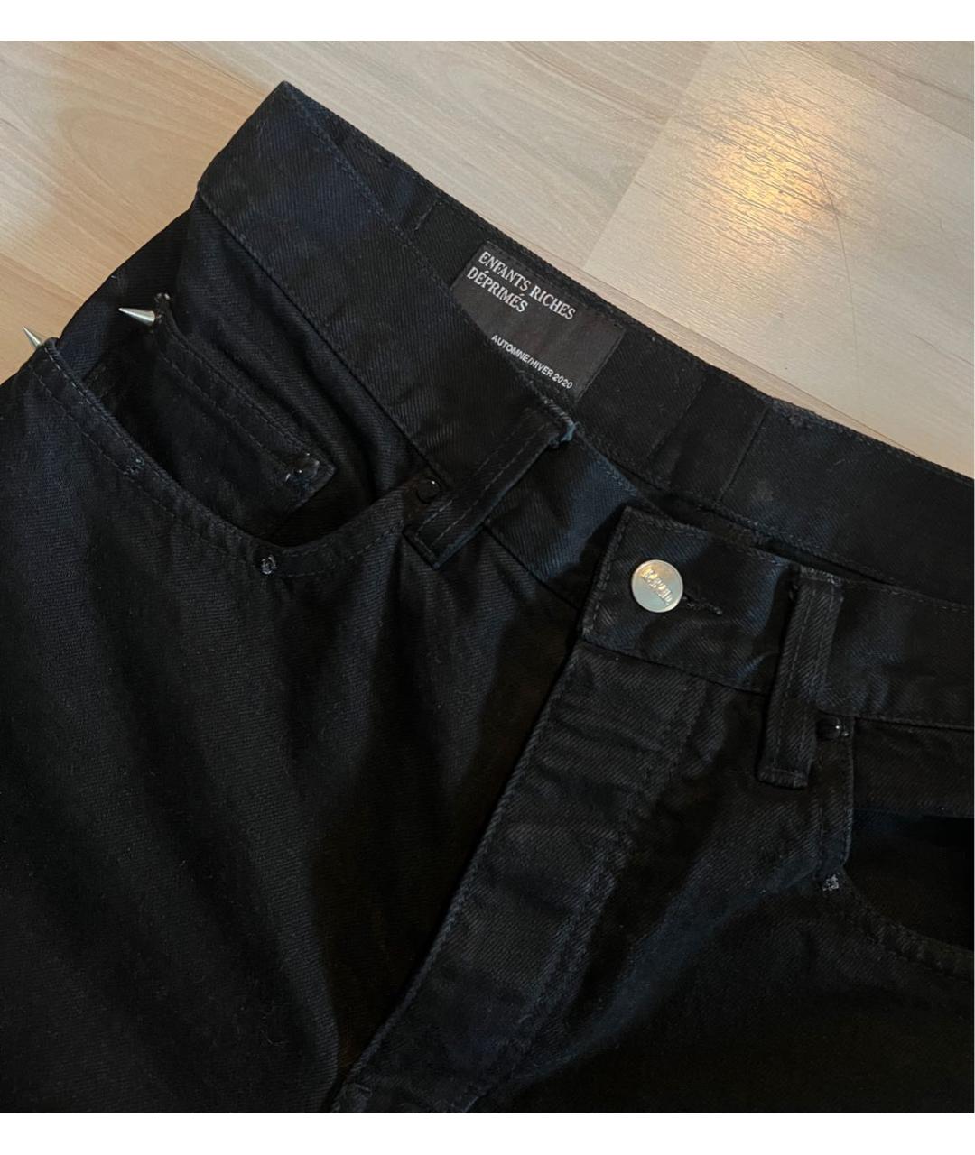 Enfants Riches Déprimés Черные хлопковые джинсы слим, фото 4