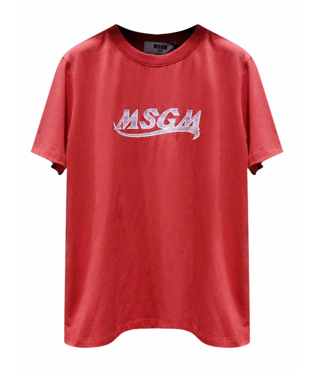 MSGM Красная хлопковая футболка, фото 1