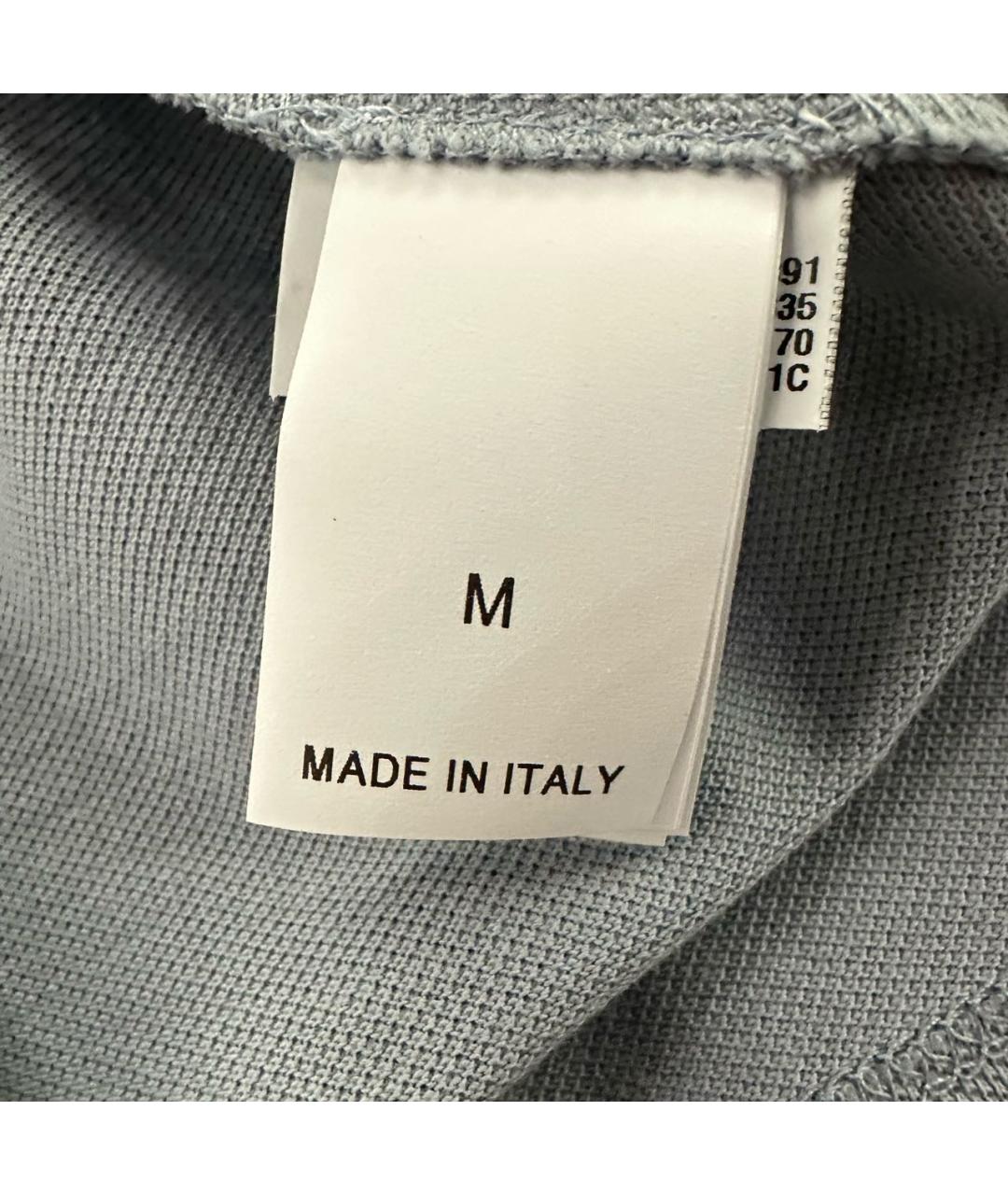 BRUNELLO CUCINELLI Голубое хлопковое поло с коротким рукавом, фото 6