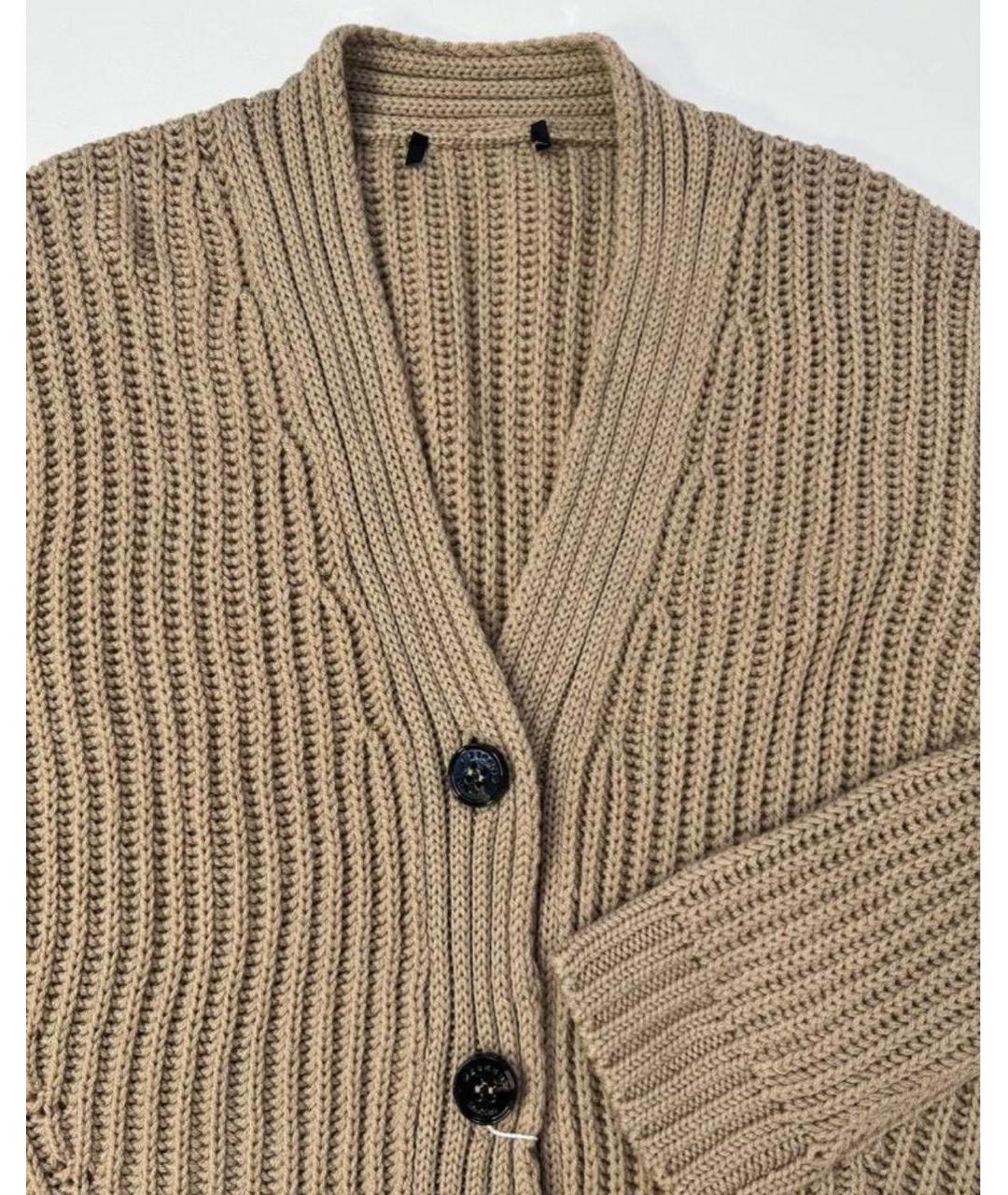 WEEKEND MAX MARA Бежевый шерстяной кардиган, фото 5