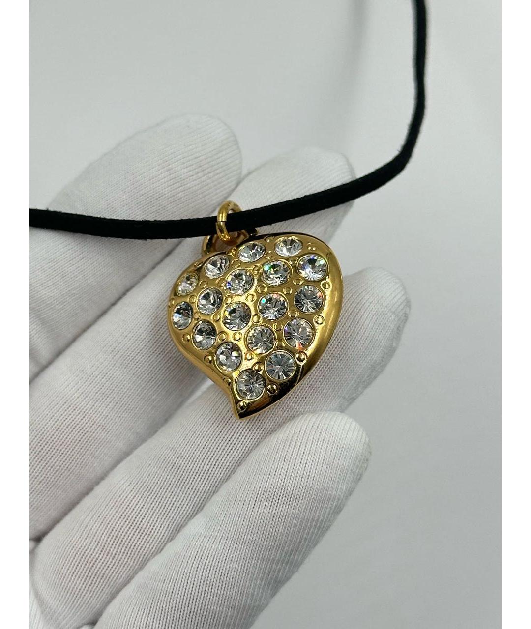 SAINT LAURENT Золотой позолоченный кулон, фото 2