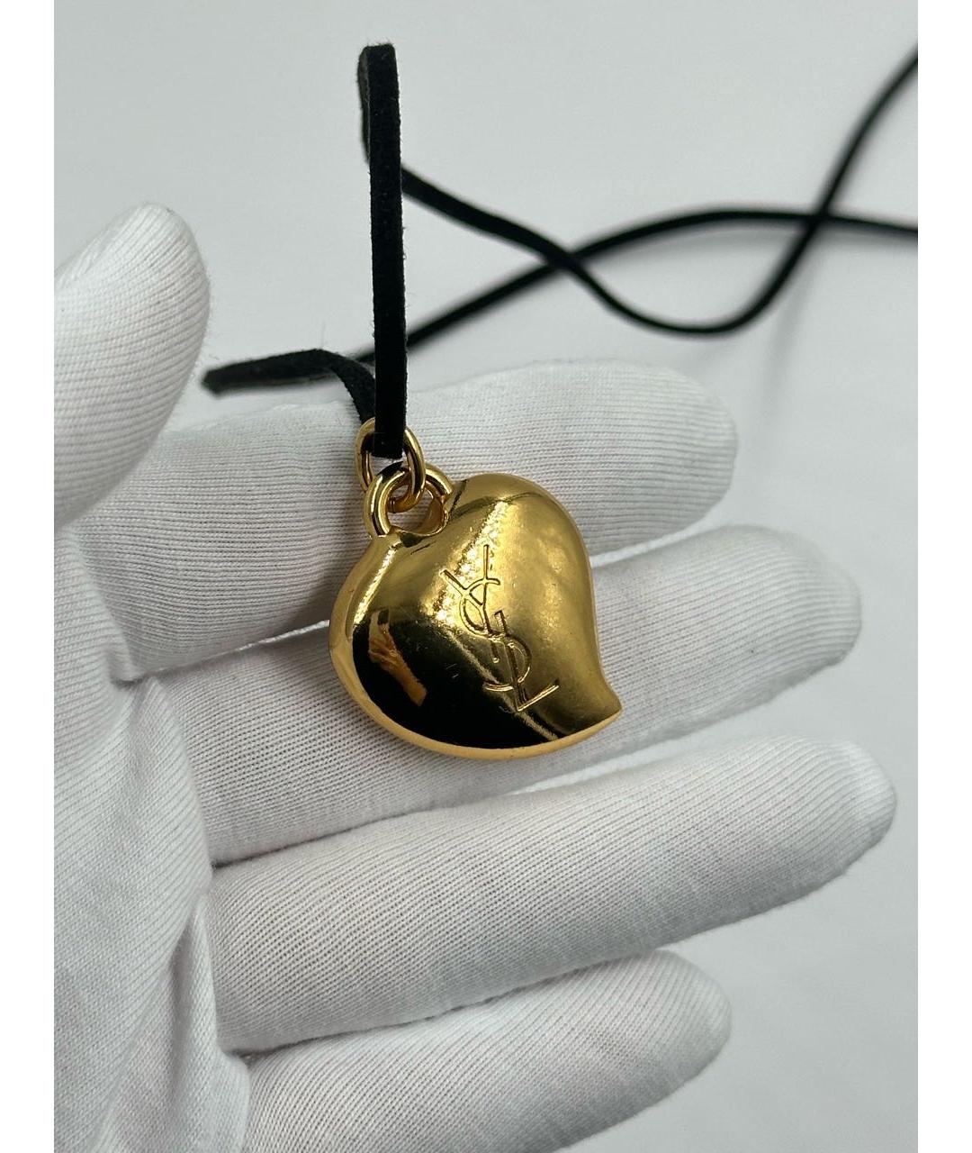 SAINT LAURENT Золотой позолоченный кулон, фото 3