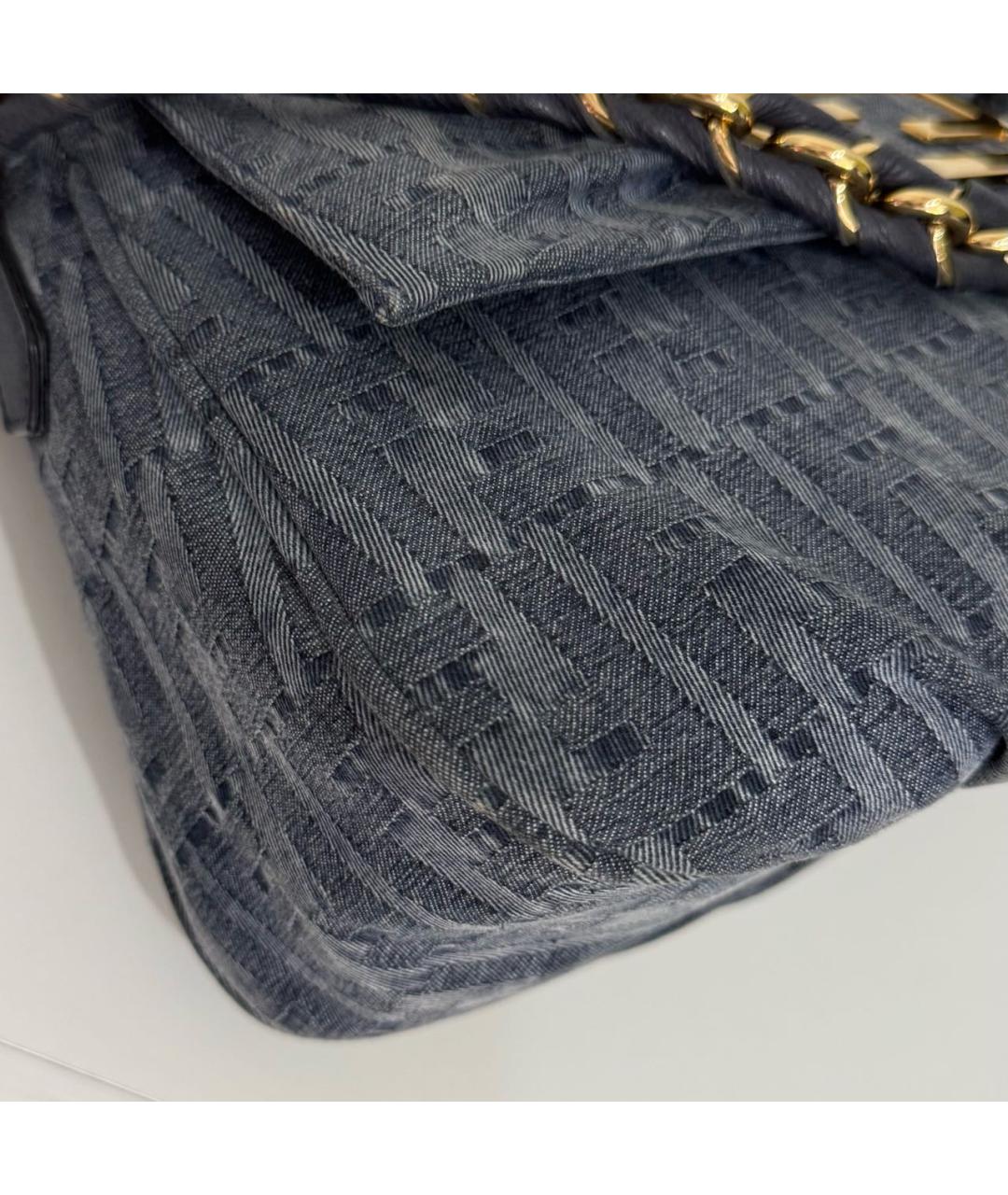 FENDI Синяя деним сумка через плечо, фото 6