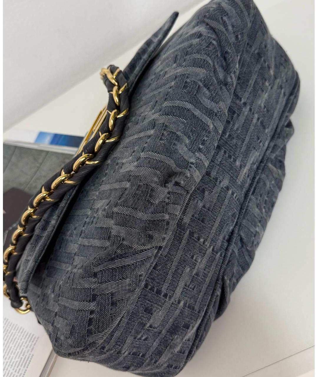 FENDI Синяя деним сумка через плечо, фото 5