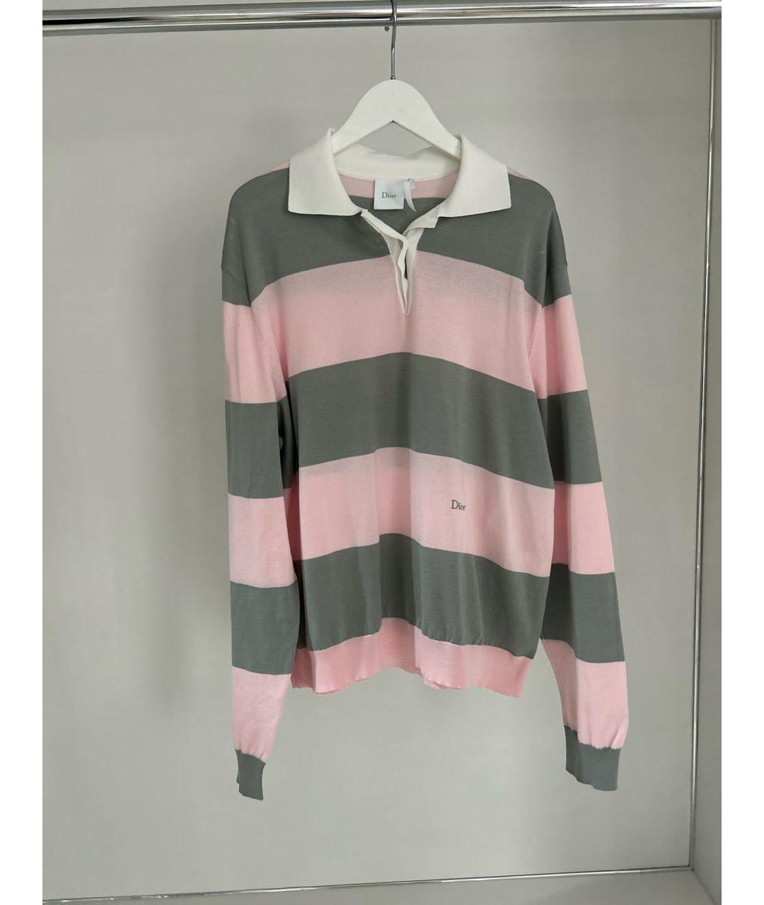 CHRISTIAN DIOR Розовый хлопковый джемпер / свитер, фото 8
