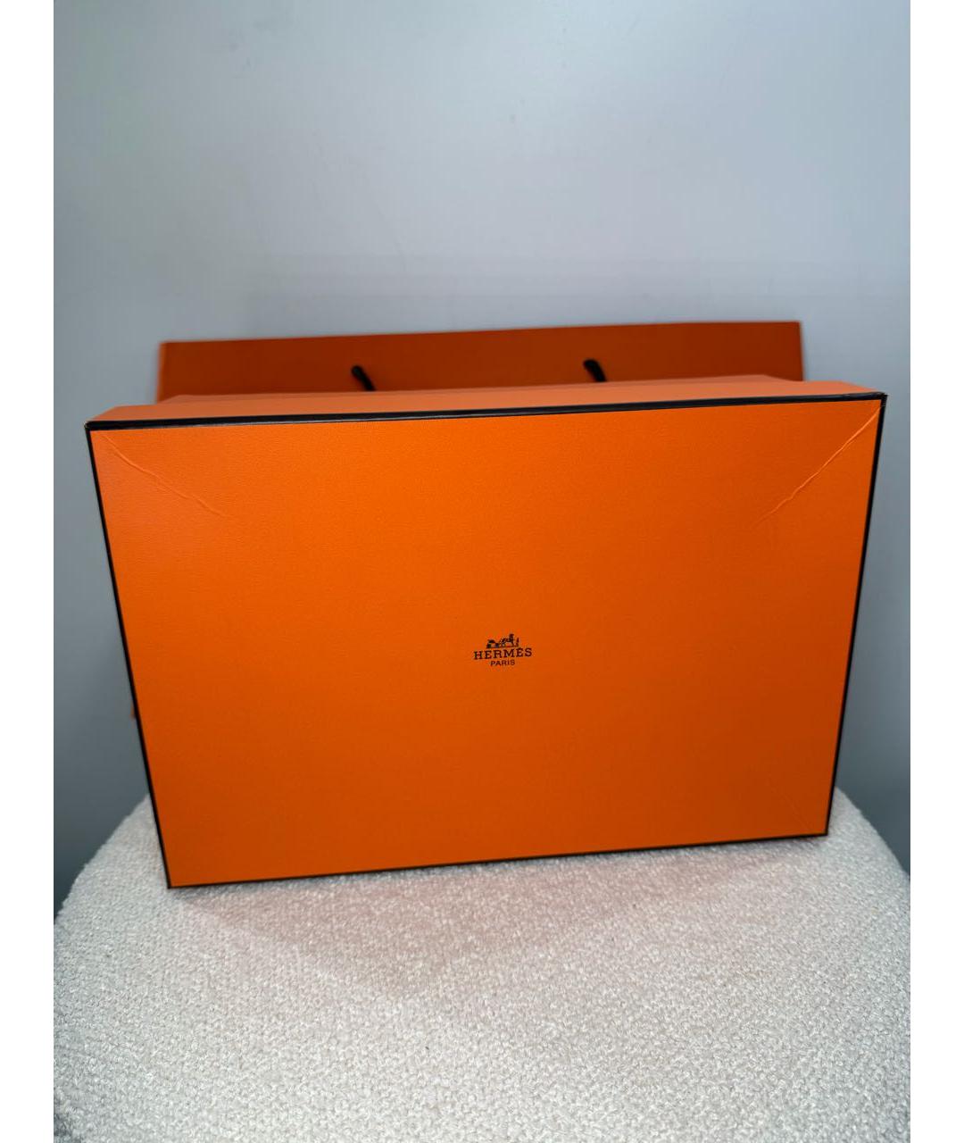 HERMES Голубые кожаные сандалии, фото 7