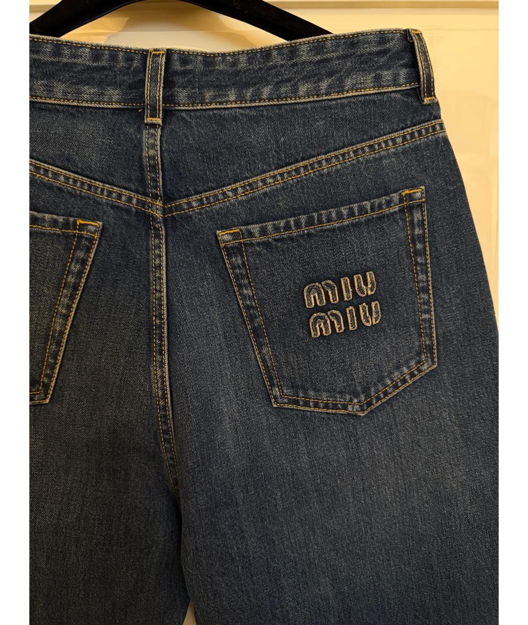 MIU MIU Синие прямые джинсы, фото 3