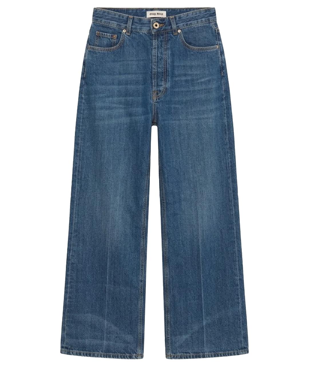 MIU MIU Синие прямые джинсы, фото 1